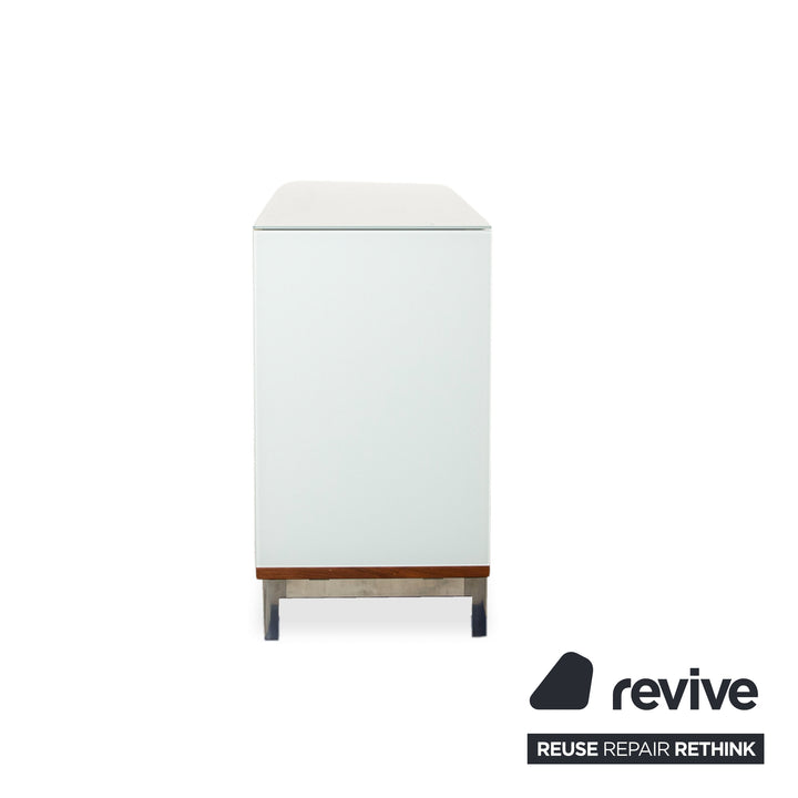 Joop Holz Glas Sideboard Creme Weiß