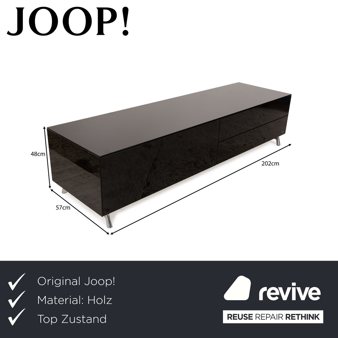 Joop! houten dressoir zwart lowboard hoogglans