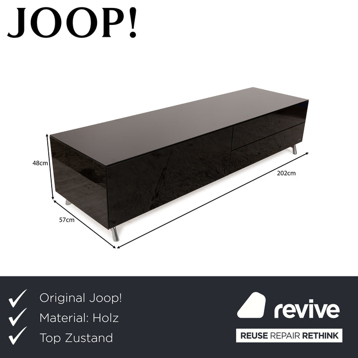 Joop! houten dressoir zwart lowboard hoogglans