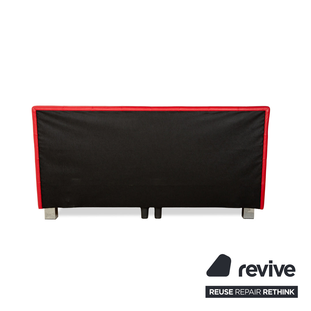 Lit double en cuir Joop! rouge 180 x 200 cm, fonction manuelle