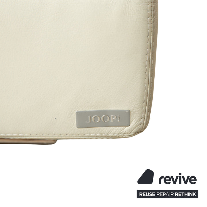 Joop Leder Bett Weiß Creme 160x200 cm