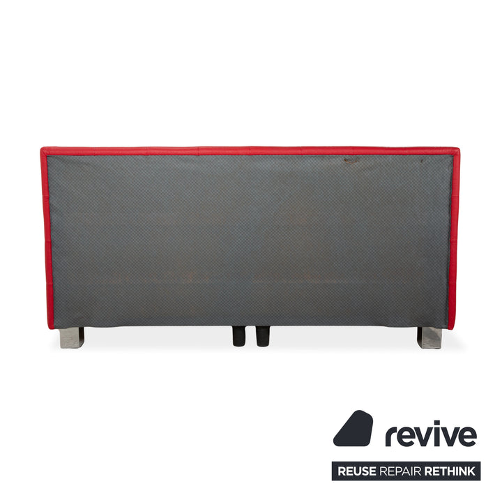 Joop Leder Chrom Bett Rot Gesteppt Lattenrost 180x200 manuelle Funktion