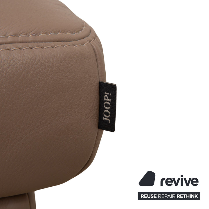 Joop leather corner sofa brown camel caramel manual function sofa couch