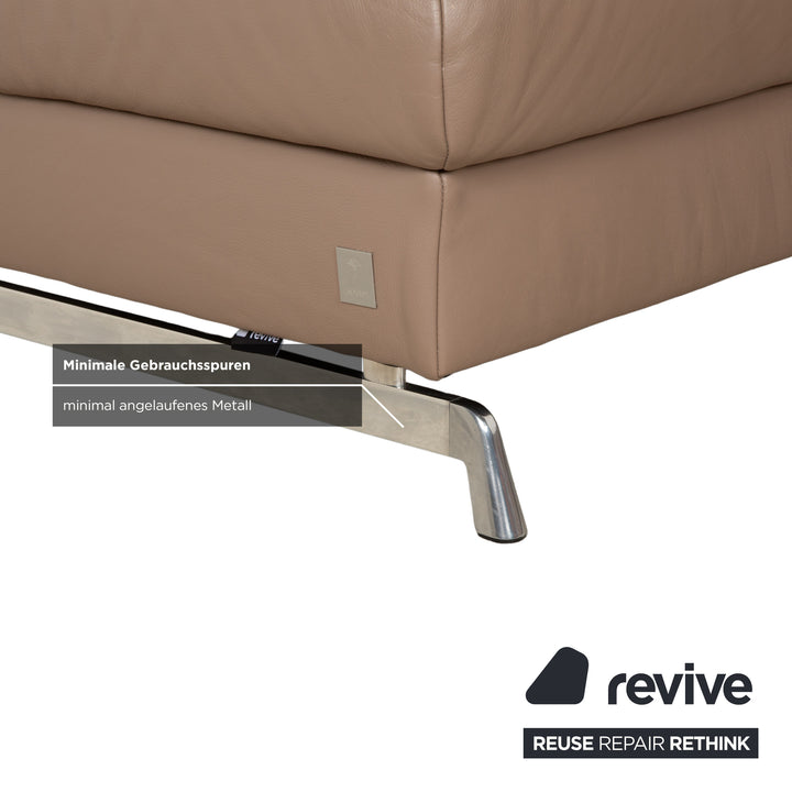 Joop leather corner sofa brown camel caramel manual function sofa couch