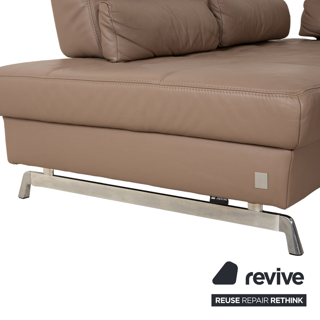 Joop leather corner sofa brown camel caramel manual function sofa couch