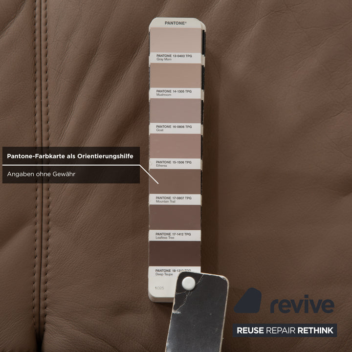 Joop leather corner sofa brown camel caramel manual function sofa couch