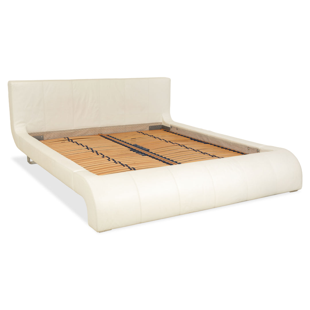 Joop! Swing Leder Bett Doppelbett Weiß 180x200 cm