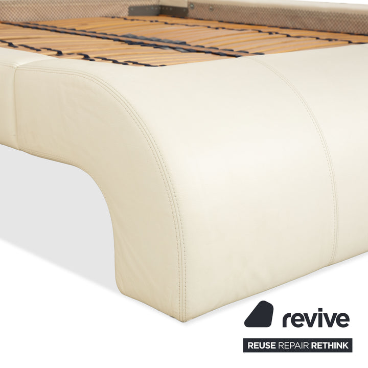 Joop! Swing Leather Bed Double Bed White 180x200 cm
