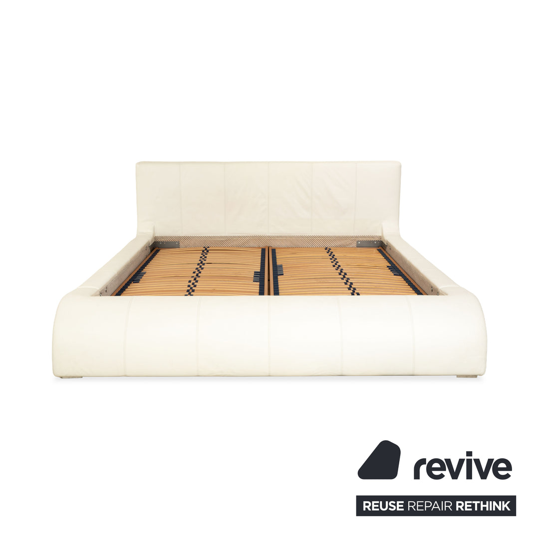 Joop! Swing Leder Bett Doppelbett Weiß 180x200 cm