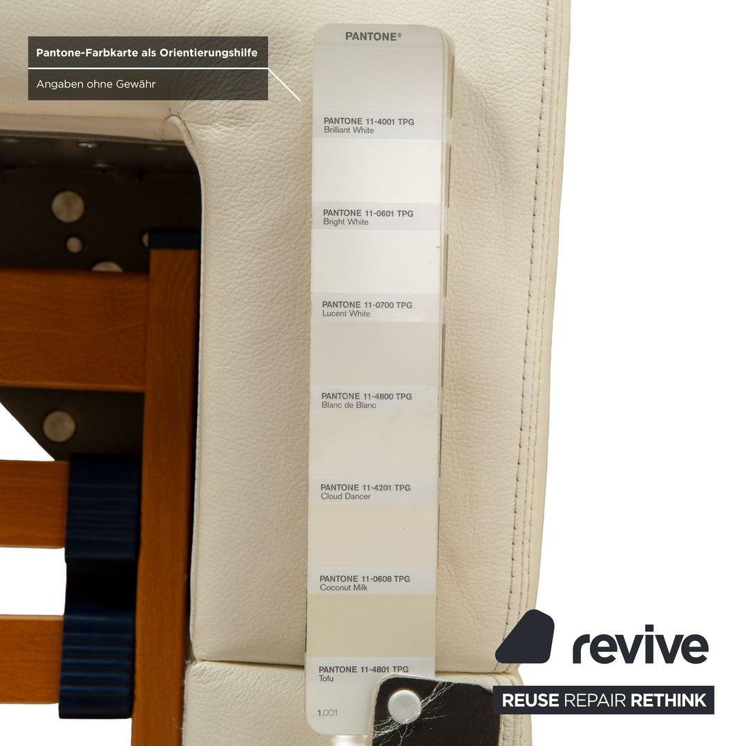 Lit double Joop! Swing en cuir blanc 180 x 200 cm