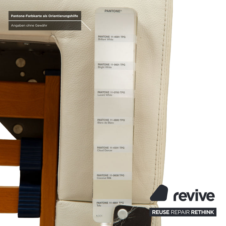 Lit double Joop! Swing en cuir blanc 180 x 200 cm