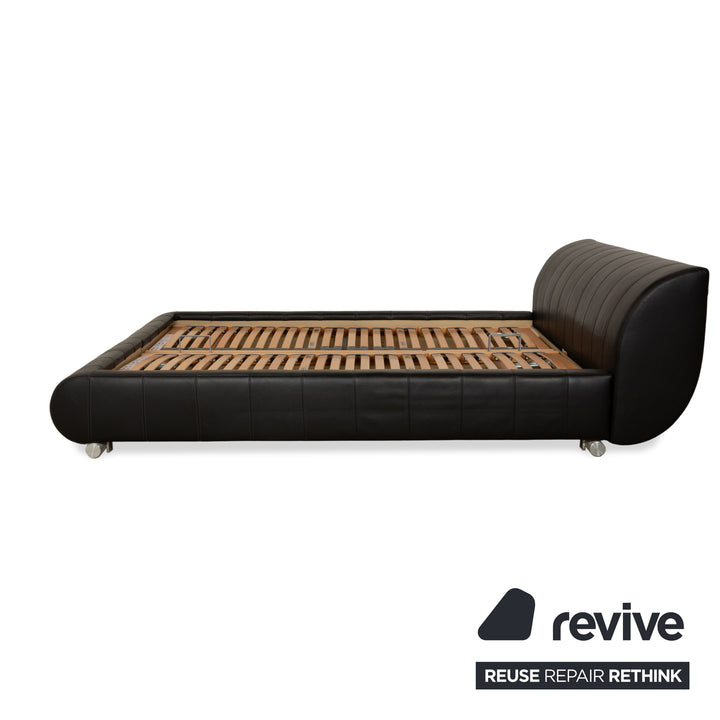 Joop Swing Leder Bett Schwarz Bettkasten manuelle Funktion