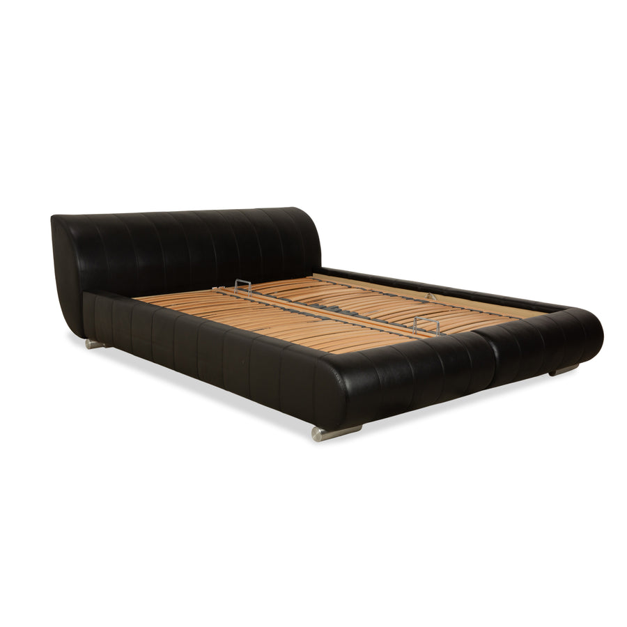 Joop Swing Leder Bett Schwarz Bettkasten manuelle Funktion
