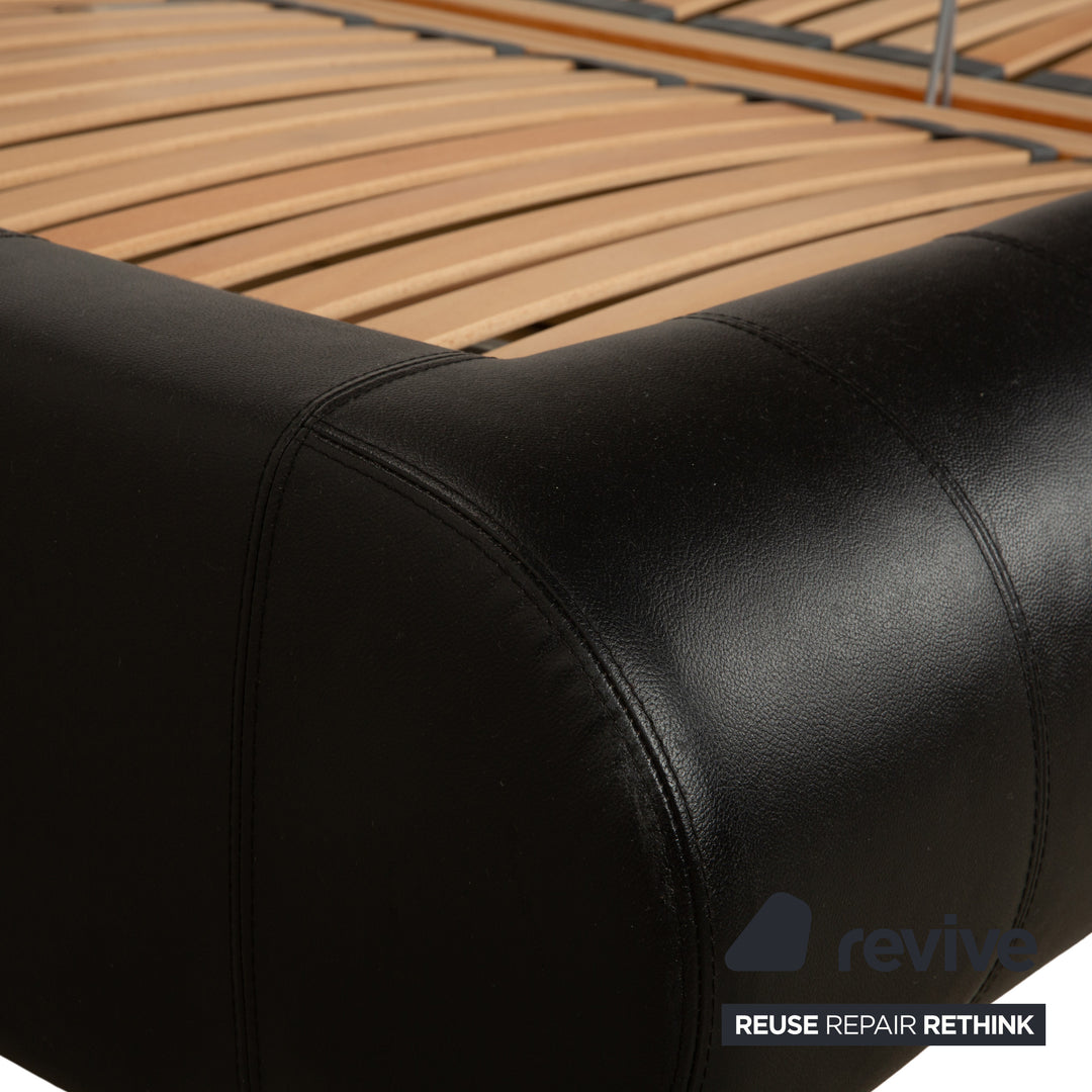 Joop Swing Leder Bett Schwarz Bettkasten manuelle Funktion