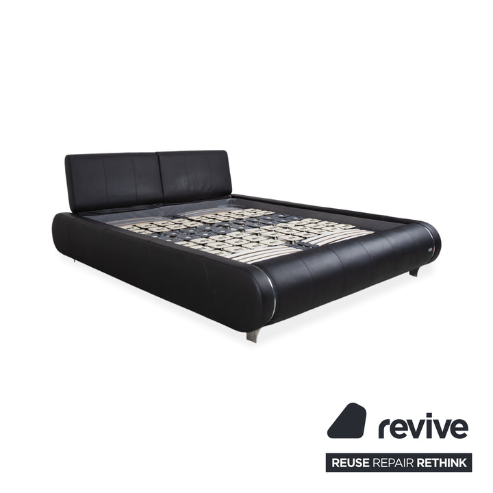 Joop! Swing Leder Bett Schwarz Doppelbett