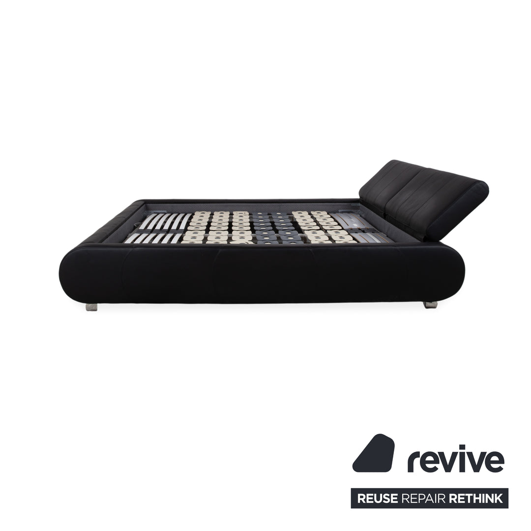 Joop! Swing Leder Bett Schwarz Doppelbett
