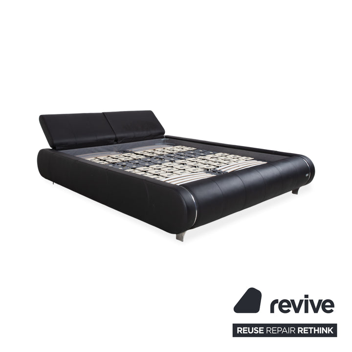 Joop! Swing Leder Bett Schwarz Doppelbett