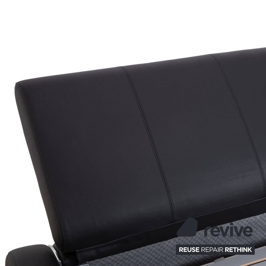 Joop! Swing Leder Bett Schwarz Doppelbett