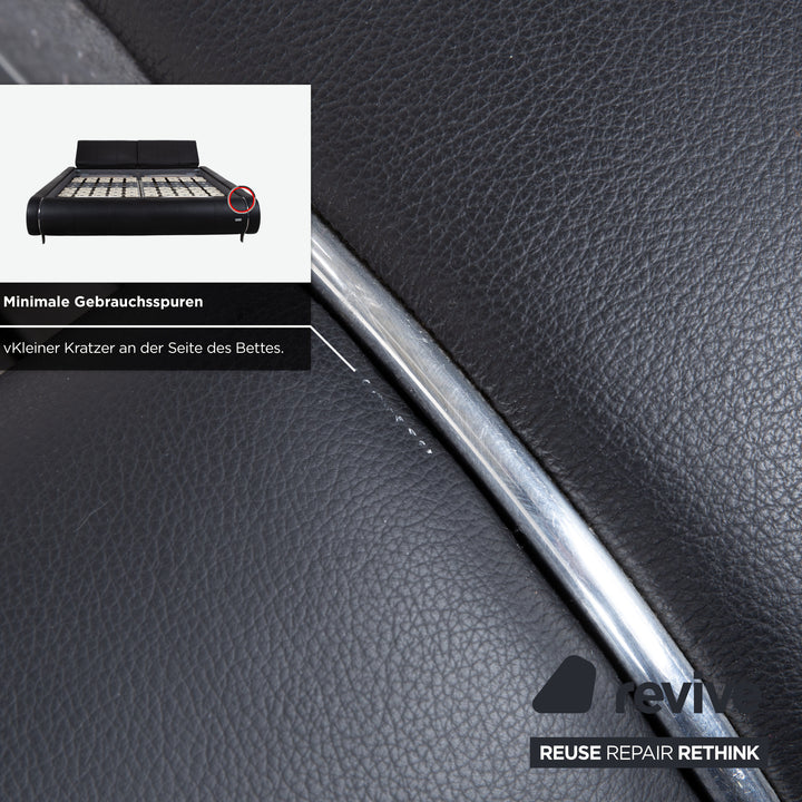 Joop! Swing Leder Bett Schwarz Doppelbett
