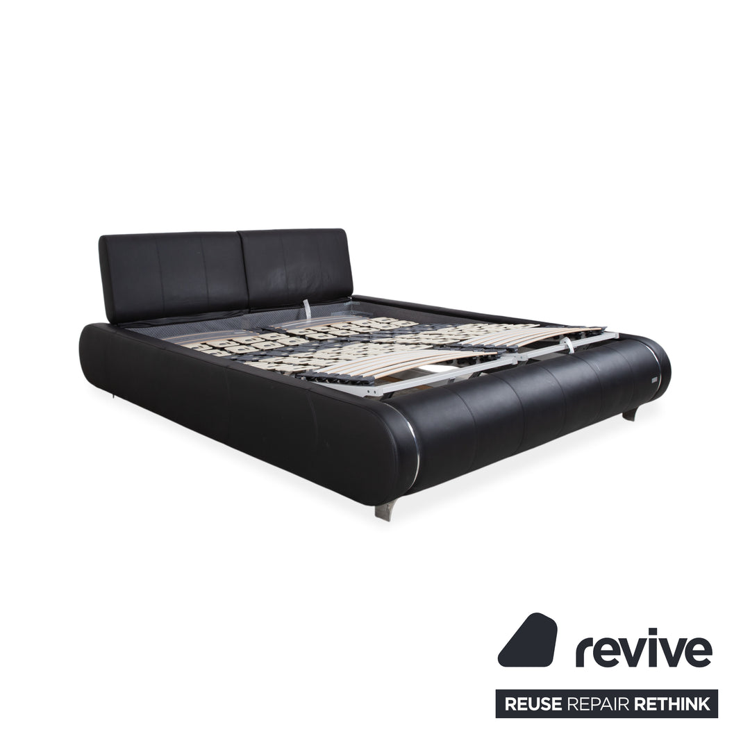Joop! Swing Leder Bett Schwarz Doppelbett