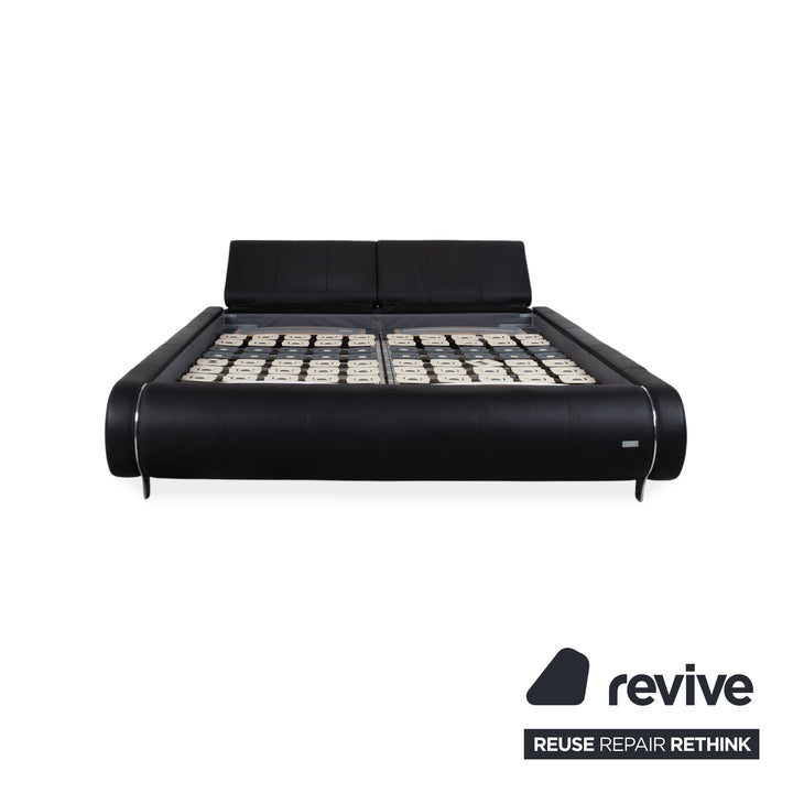 Joop! Swing Leder Bett Schwarz Doppelbett