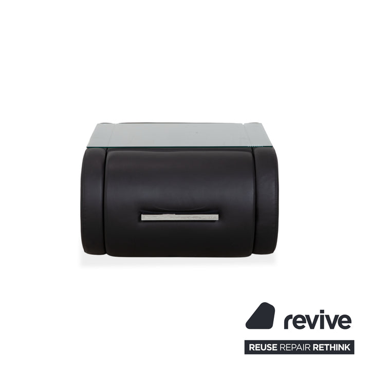 Joop! Swing Table de chevet Desserte Commode Cuir Noir avec tiroir et étagère