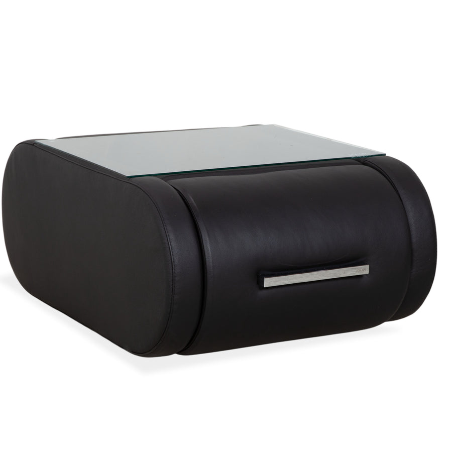 Joop! Swing Nachttisch Beistelltisch Sideboard Leder Schwarz mit Schublade und Ablage