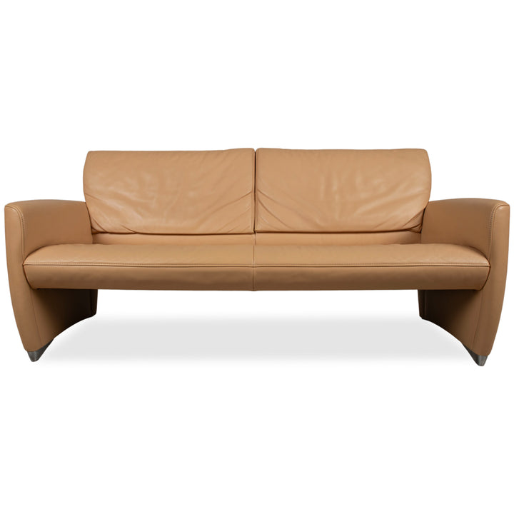 Jori Angel 3250 Leder Dreisitzer Cognac Sofa Couch manuelle Funktion