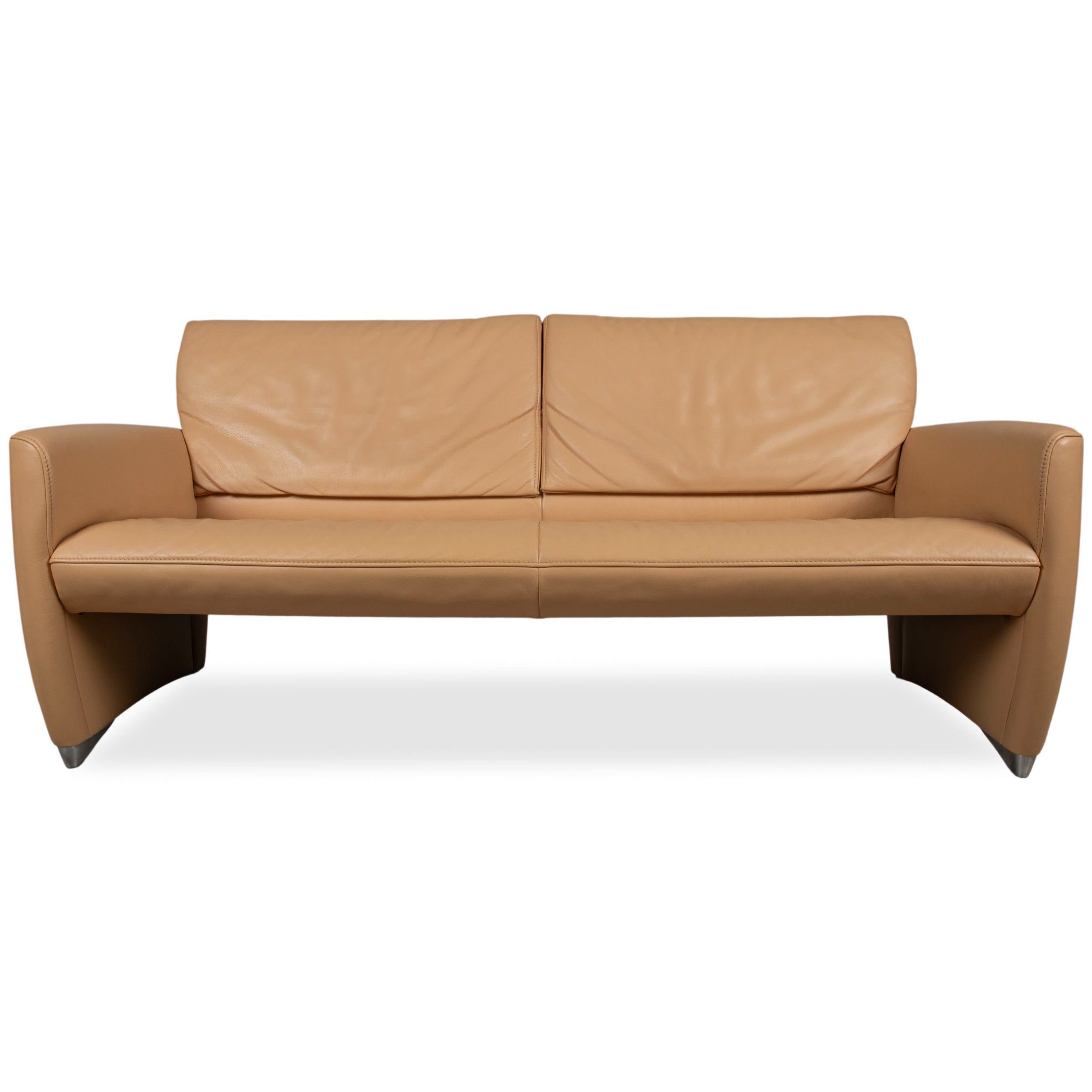 Jori Angel 3250 lederen driezitsbank cognac bank handmatige functie