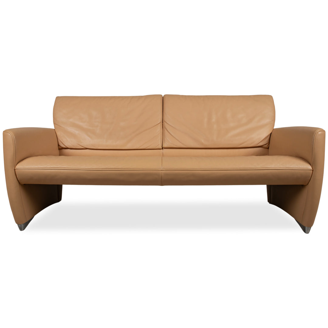 Jori Angel 3250 Leder Dreisitzer Cognac Sofa Couch manuelle Funktion
