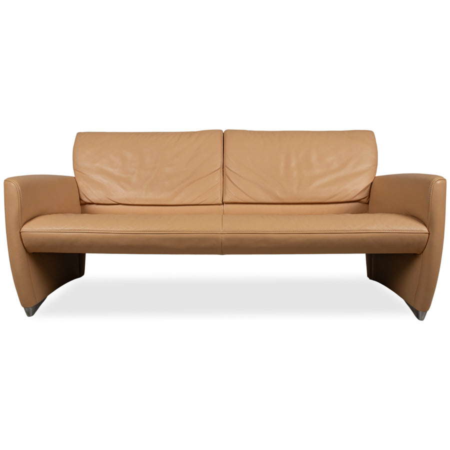Jori Angel 3250 Leder Dreisitzer Cognac Sofa Couch manuelle Funktion