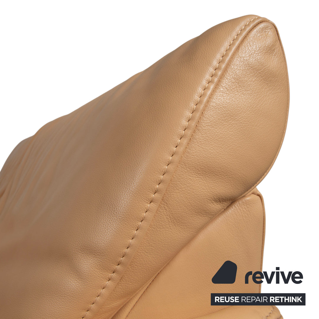 Jori Angel 3250 Leder Dreisitzer Cognac Sofa Couch manuelle Funktion