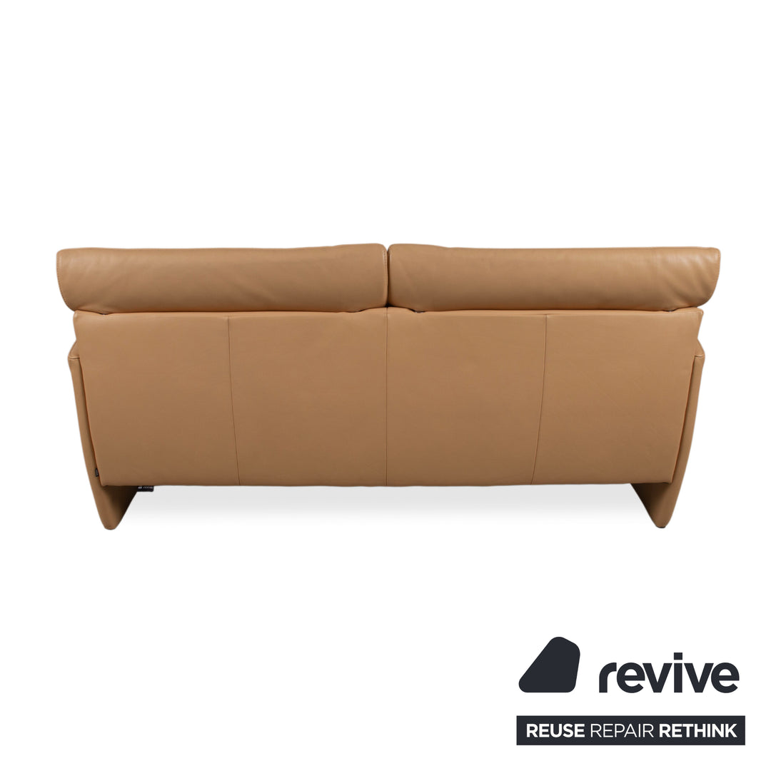 Jori Angel 3250 Leder Dreisitzer Cognac Sofa Couch manuelle Funktion