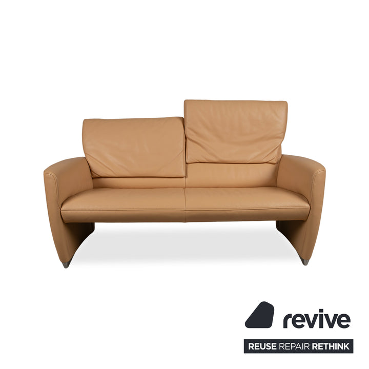 Jori Angel 3250 Leder Zweisitzer Cognac Sofa Couch manuelle Funktion