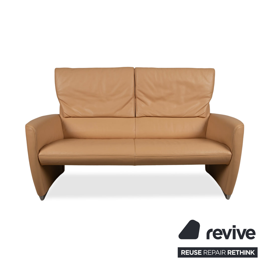 Jori Angel 3250 Leder Zweisitzer Cognac Sofa Couch manuelle Funktion