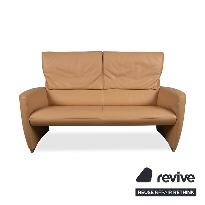 Jori Angel 3250 Leder Zweisitzer Cognac Sofa Couch manuelle Funktion