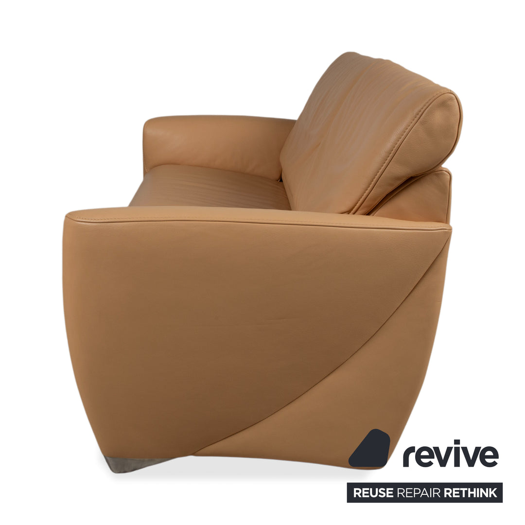 Jori Angel 3250 Leder Zweisitzer Cognac Sofa Couch manuelle Funktion