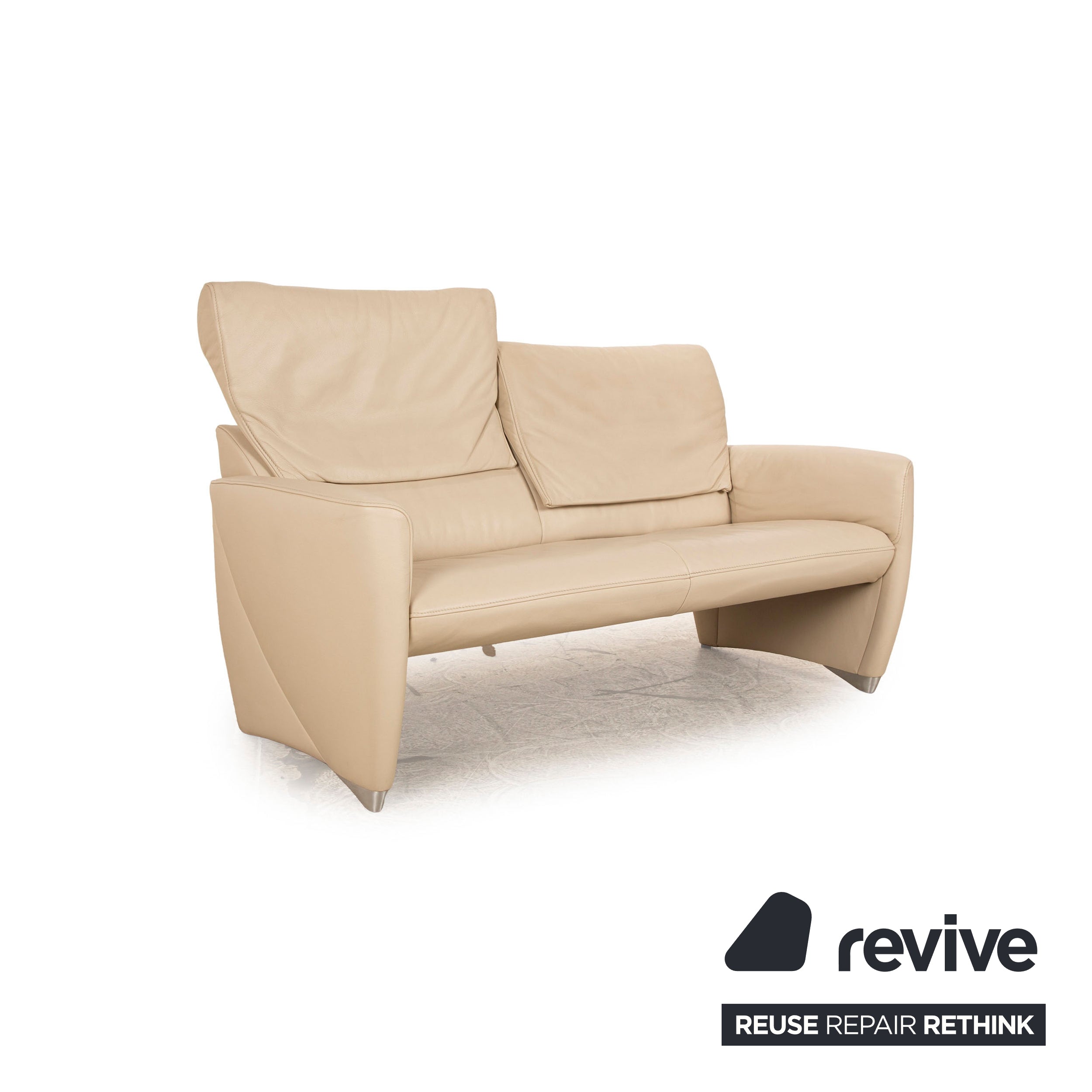 Jori Angel 3250 Leder Zweisitzer Creme Sofa Couch manuelle Funktion