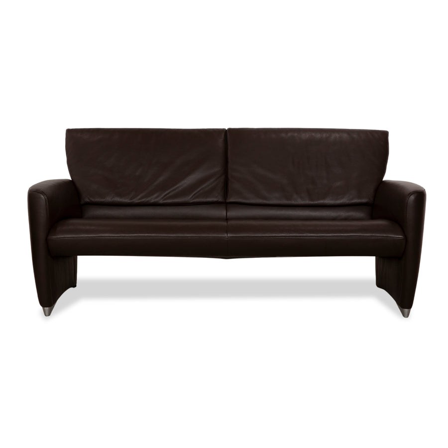 Jori Angel JR-3250 Leder Dreisitzer Braun Sofa Couch manuelle Funktion