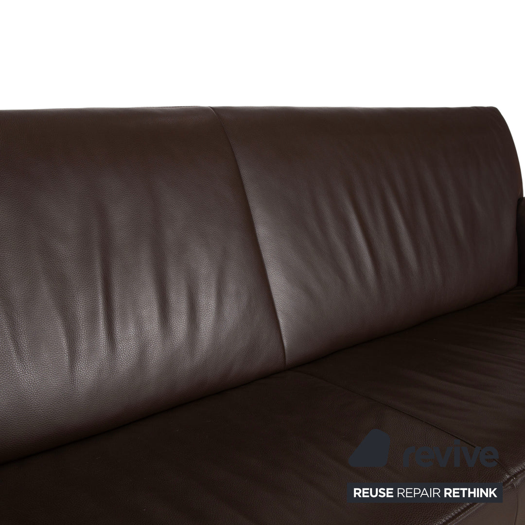 Jori Glove JR-8900 Leder Chrom Dreisitzer Braun Mokka manuelle Funktion