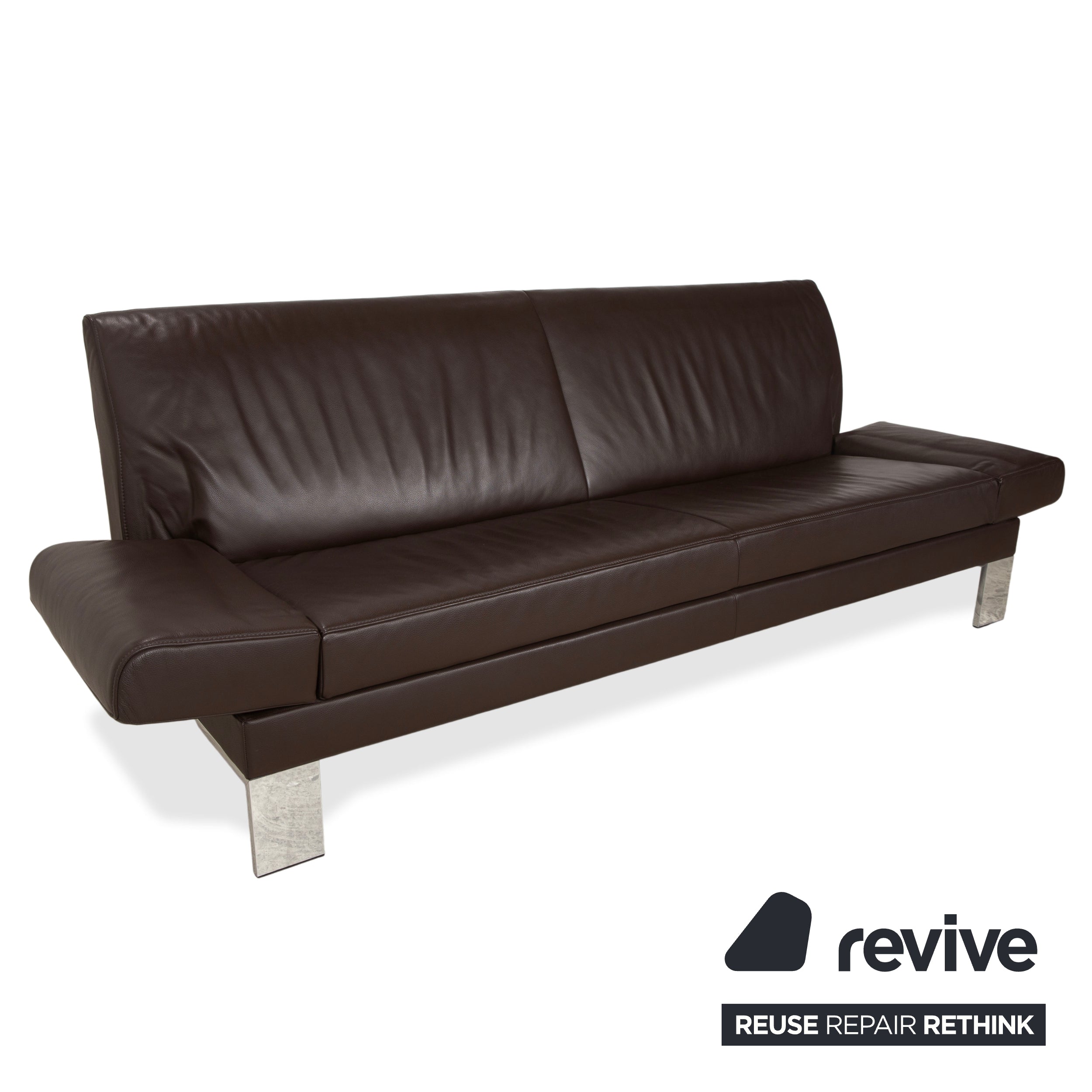 Jori Glove JR-8900 Leder Chrom Dreisitzer Braun Mokka manuelle Funktion