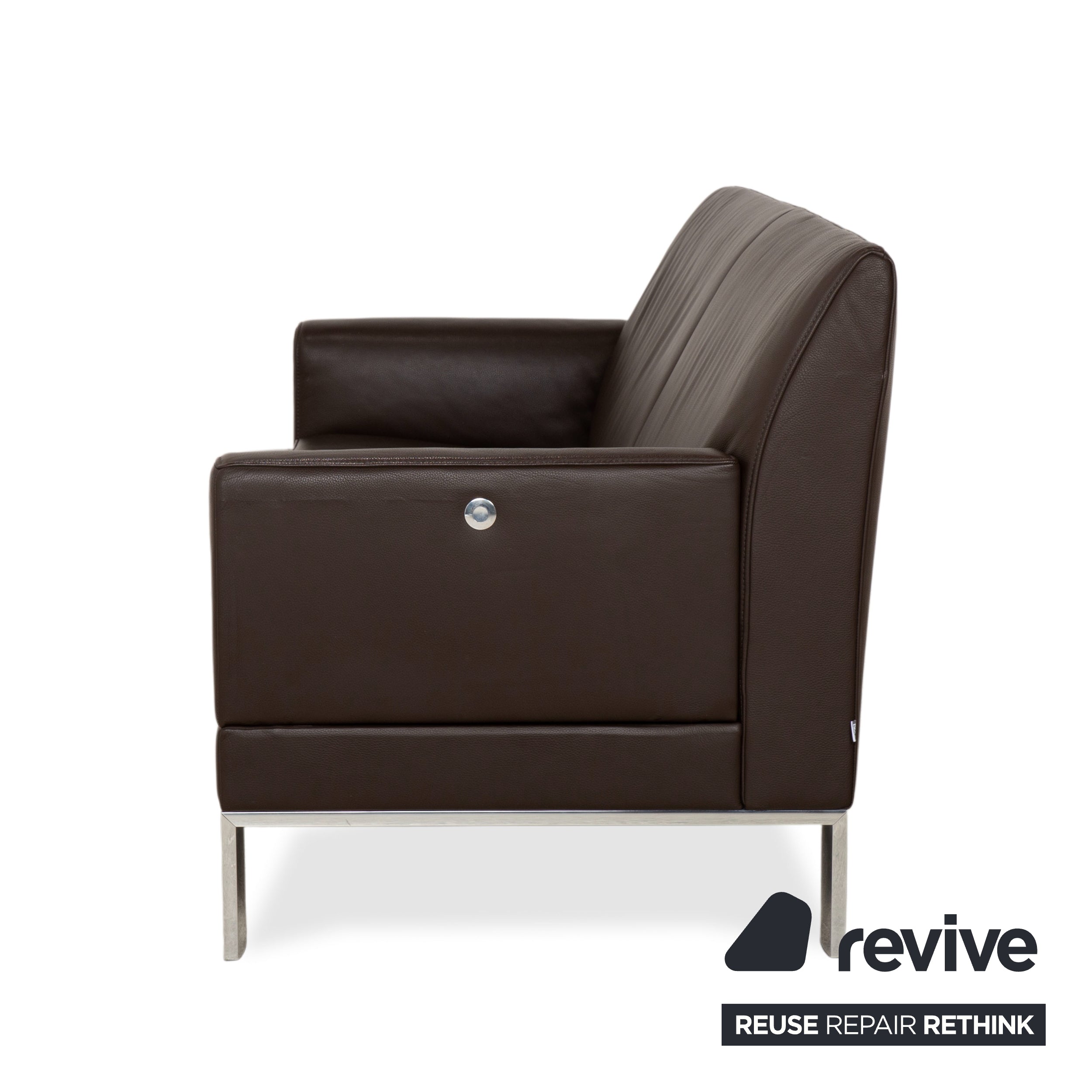 Jori Glove JR-8900 Leder Chrom Dreisitzer Braun Mokka manuelle Funktion