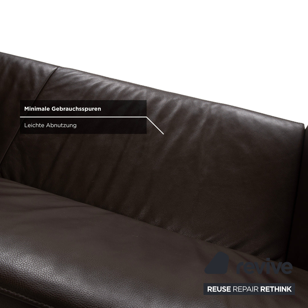 Jori Glove JR-8900 Leder Chrom Dreisitzer Braun Mokka manuelle Funktion