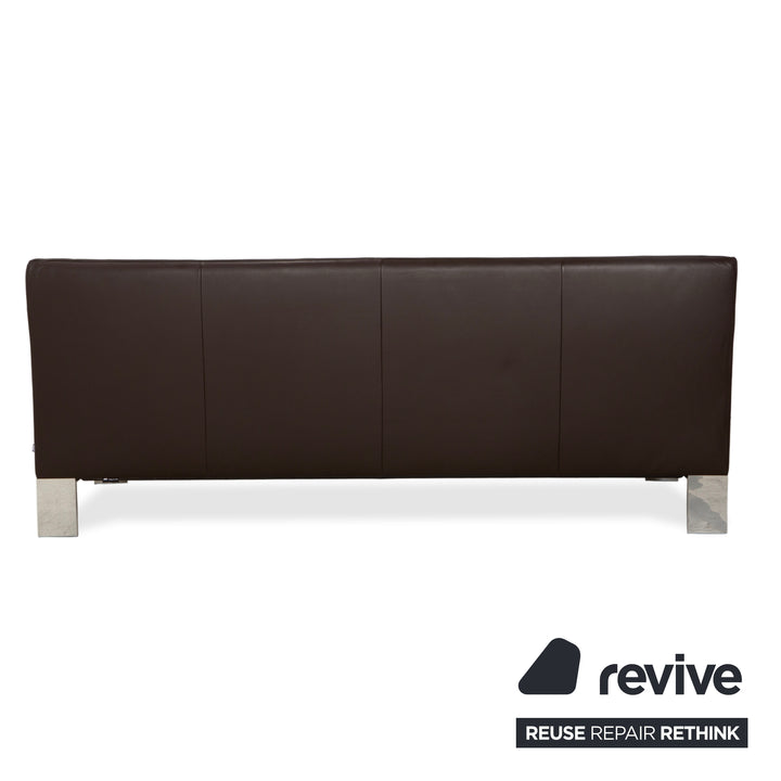 Jori Glove JR-8900 Leder Chrom Dreisitzer Braun Mokka manuelle Funktion