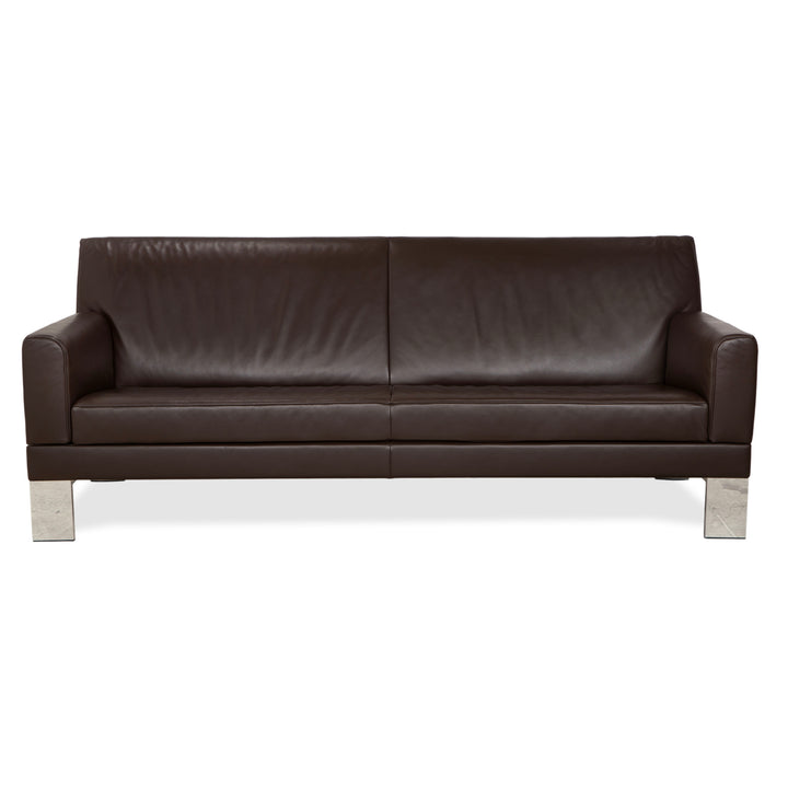 Jori Glove JR-8900 Leather Chrome Three-Seater Brown Mocha Manual Function