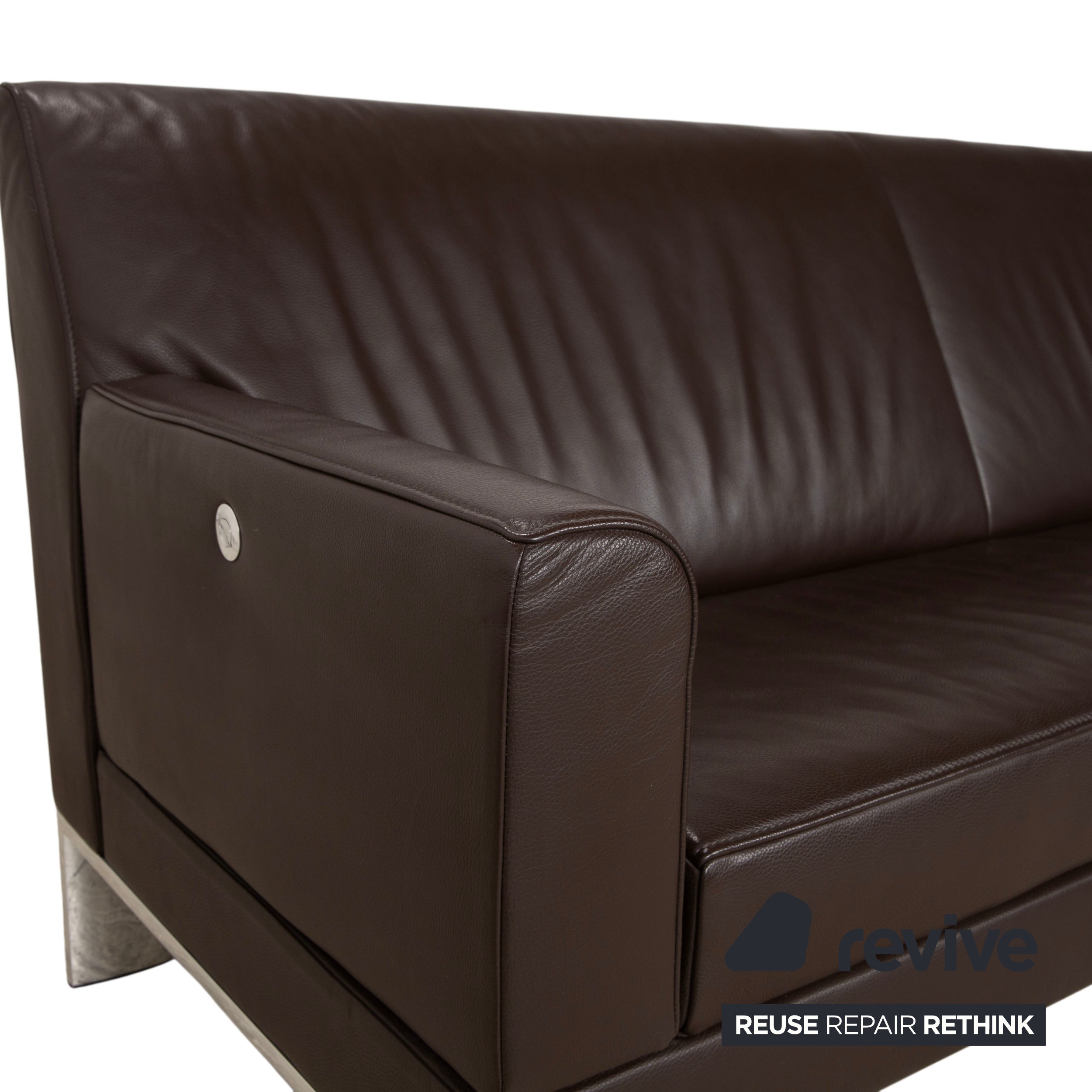 Jori Glove JR-8900 Leder Chrom Dreisitzer Braun Mokka manuelle Funktion