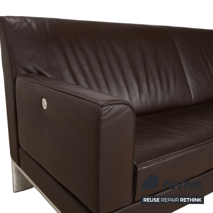 Jori Glove JR-8900 Leather Chrome Three-Seater Brown Mocha Manual Function