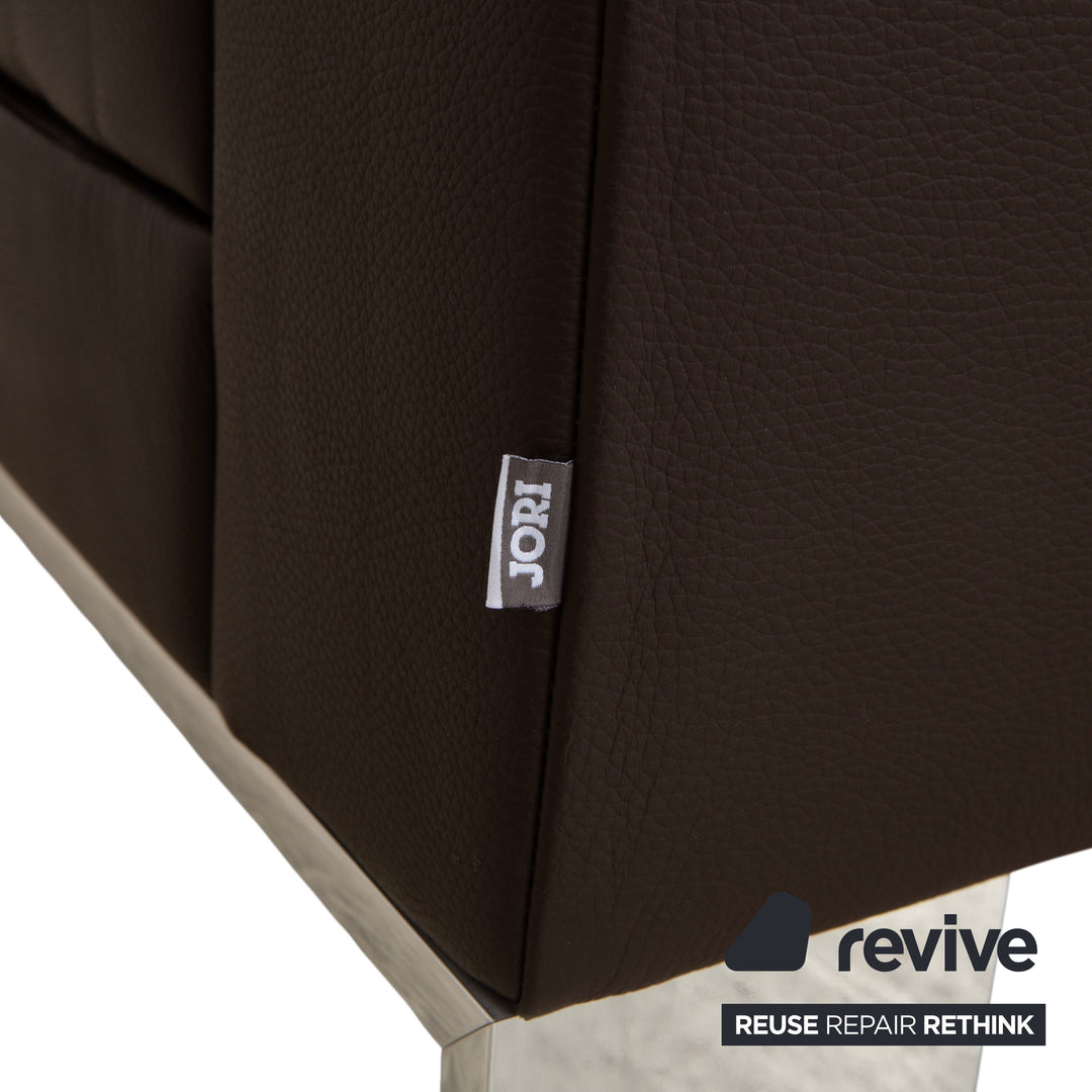 Jori Glove JR-8900 Leder Chrom Dreisitzer Braun Mokka manuelle Funktion