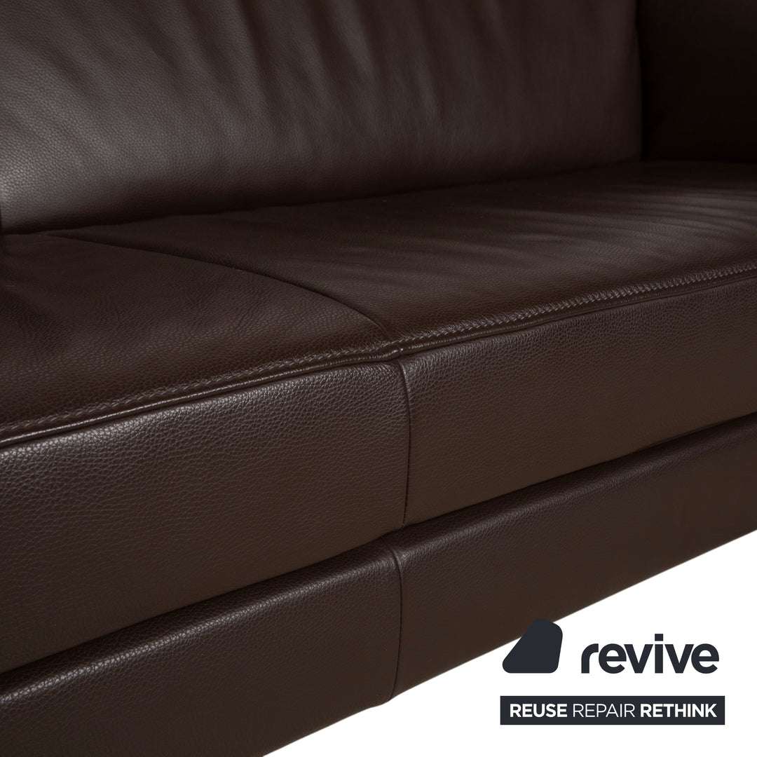 Jori Glove JR-8900 Leder Chrom Dreisitzer Braun Mokka manuelle Funktion