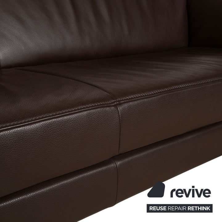 Jori Glove JR-8900 Leder Chrom Dreisitzer Braun Mokka manuelle Funktion